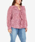 ფოტო #7 პროდუქტის Plus Size Blake Bell Sleeve Top