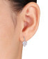 ფოტო #2 პროდუქტის Lab-Created Moissanite Heart Leverback Earrings (4 ct. t.w.) in Sterling Silver