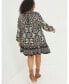 Фото #2 товара Women's Plus Size Amy Mosaic Leaf Tunic Dress