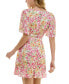 ფოტო #2 პროდუქტის Juniors' Floral-Print Tiered Fit & Flare Dress