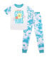 Фото #1 товара Little Girls Tweety Bird Sunshine and Good Vibes Youth Short Sleeve Cloud Wash Pajama Set