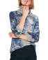 Nic+Zoe Shadow Mix Sweater Women's Blue Xxl