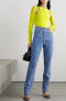 Фото #1 товара DION LEE 289225 Women's Cutout merino wool-blend top Acid Yellow Size M