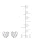 ფოტო #2 პროდუქტის Diamond Pavé Heart Stud Earrings (1/2 ct. t.w.) in 10k White Gold