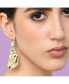 ფოტო #2 პროდუქტის Women's Dented Drop Earrings