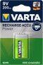 Varta Photo Accu POWER - Rechargable Battery 9V-Block 200 mAh 9 V