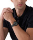 Men's Blake Three-Hand Date Black Stainless Steel Watch 42mm