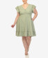 Фото #1 товара Plus Size Ruffle Sleeve Knee-Length Dress