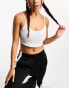 Фото #1 товара adidas Originals metamoto bralette in light grey