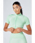 ფოტო #1 პროდუქტის Women's Recycled Colour Block Zip-up Crop Top