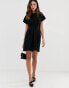 Фото #4 товара ASOS DESIGN nipped in waist mini dress in black