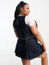 Фото #2 товара ASOS DESIGN Curve denim mini skirt in blue