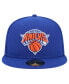 Фото #2 товара Men's Blue New York Knicks Court Sport Leather Applique 59fifty Fitted Hat