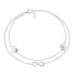 Фото #1 товара Double BRC34W silver charm bracelet