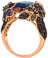 Multi-Gemstone (7-3/4 ct. t.w.) & Nude Diamond (1/10 ct. t.w.) Statement Ring in 14k Rose Gold