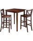 Kingsgate 3-Piece Dining Table with 2 Bar V-Back Chairs