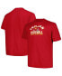 Men's Cardinal Distressed USC Trojans Big and Tall Football Helmet T-shirt