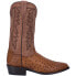 Фото #1 товара Dan Post Boots Tempe Ostrich Embroidered Round Toe Cowboy Mens Brown Casual Boo
