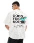 Good For Nothing fruit graphic back t-shirt in stone