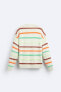 Striped jacquard sweater