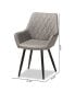 Фото #4 товара Astrid Mid-Century Contemporary Faux Leather Upholstered and Metal 4 Piece Dining Chair Set
