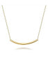 ფოტო #1 პროდუქტის Minimalist Delicate Thin Sideways Horizontal Round Tube Curved Bar Slide Pendant Necklace For Women Gold Plated .925 Sterling Silver