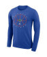 Фото #3 товара Men's Royal Florida Gators Basketball Icon Legend Performance Long Sleeve T-shirt