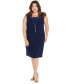 Фото #4 товара Plus Size Sleeveless Dress & Embroidered Jacket