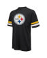 Фото #2 товара Men's Threads T.J. Watt Black Distressed Pittsburgh Steelers Name and Number Oversize Fit T-shirt