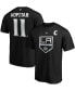 Фото #1 товара Men's Anze Kopitar Black Los Angeles Kings Team Authentic Stack Name and Number T-shirt