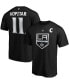 Men's Anze Kopitar Black Los Angeles Kings Team Authentic Stack Name and Number T-shirt Черный, S - фото #1