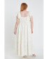 Фото #3 товара Women's Plus size Ribbon Embroidered Maxi Dress