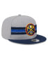 Men's Gray Denver Nuggets Chenille Band 9FIFTY Snapback Hat