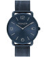 ფოტო #1 პროდუქტის Unisex Elliot Blue Stainless Steel Mesh Bracelet Watch 41mm