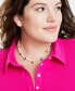 ფოტო #2 პროდუქტის Gold-Tone Color Crystal & Imitation Pearl Collar Necklace, 16" + 2" extender, Created for Macy's