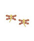 Фото #2 товара Серьги Bling Jewelry Tiny Red Garnet Dragonfly