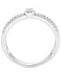 ფოტო #4 პროდუქტის Diamond Crisscross Ring (1/5 ct. t.w.) in 14k White Gold, Created for Macy's