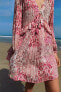 Фото #3 товара Мини-платье с принтом в стиле пэчворк ZARA