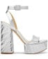 Фото #2 товара Women's Ashton Zebra Sequin High Heel Platform Sandals