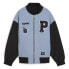 Puma Reversible Full Zip Bomber Jacket X Sc Womens Black, Blue Casual Athletic O