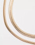 Фото #3 товара ASOS DESIGN 3 pack snake chain bracelet in gold