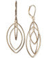 ფოტო #1 პროდუქტის GOLD-TONE TEXTURED ORBITAL DROP EARRINGS