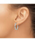 ფოტო #3 პროდუქტის Stainless Steel Polished Hinged Hoop Earrings