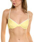 Montce Dainty Triangle Bikini Top Women's Yellow Xs - фото #1