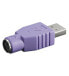 Wentronic Goobay USB / PS2 Adapter Grey,Violet