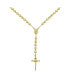 Фото #2 товара Подвеска Bling Jewelry Росарий с крестом и бусинами молитвы Девы Марии - 18K позолота (для женщин подростков)