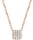 Фото #1 товара Macy's diamond Pavé Cushion Pendant Necklace (1/5 ct. t.w.) in 10k White, Yellow or Rose Gold