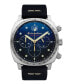 ფოტო #1 პროდუქტის Men's Hull Chrono Navy Blue Genuine Leather Strap Watch 42mm