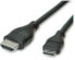 Фото #1 товара Кабель HDMI высокой скорости с Ethernet ROLINE HDMI Type A M - HDMI Type C M 0,8 м (1920 x 1080 пикселей) черный