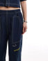 Фото #3 товара COLLUSION festival ripstop baggy trouser co ord in navy